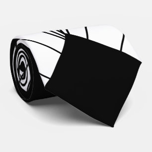 Corbata Diseño Art Decó En Blanco Y Negro