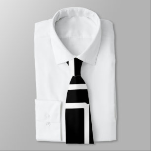 Corbata Diseño Artístico de Cuadrados Blancos Entrelazados