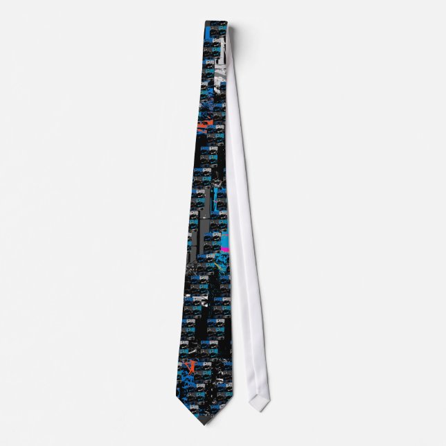 Corbata Diseño de arte moderno multipanel de oso panda (Anverso)