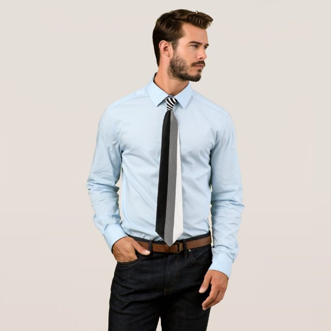 Corbata Diseño De Arte Óptico En Blanco Y Negro, Canto De  (In situ)