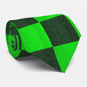 Corbata Diseño de baldosas mosaico de dos tonos verdes,