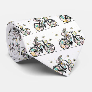 Corbata Diseño de bicicleta de Pascua con patrón