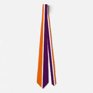 Corbata Diseño de bloque de color blanco morado naranja