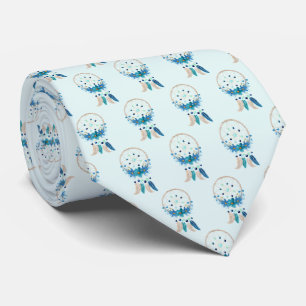Corbata Diseño de Boho estilo Blue Dreamcatcher