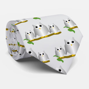 Corbata Diseño de búhos lechuza con fondo de cualquier col