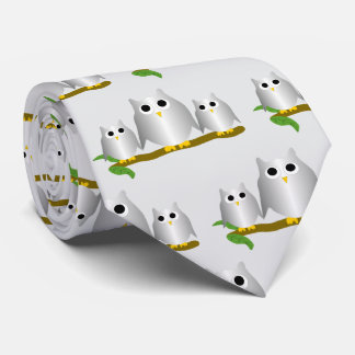 Corbata Diseño de búhos lechuza con fondo de cualquier col