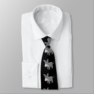 Corbata Diseño de burro negro