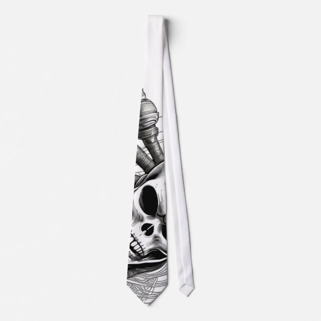Corbata - Diseño de Calavera (Anverso)