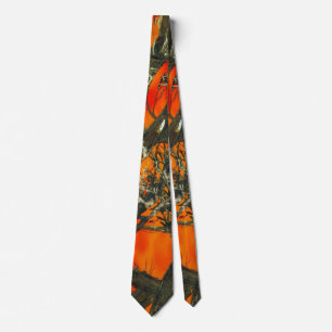 Corbata Diseño de camuflaje naranja