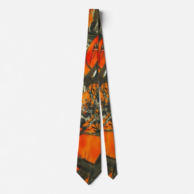 Corbata Diseño de camuflaje naranja (Anverso)