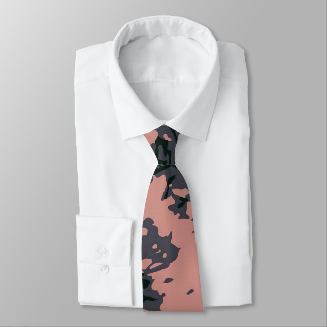 Corbata Diseño de camuflaje rosa (Atado)