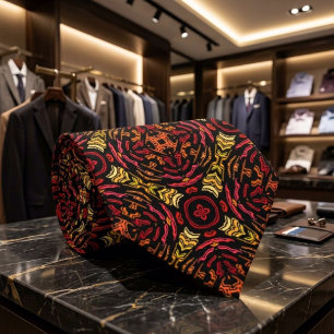Corbata Diseño de cinta de color naranja rojo amarillo en