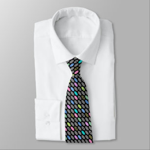 Corbata Diseño de círculos de colores retro sin fisuras lu