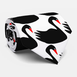 Corbata Diseño de cisne negro