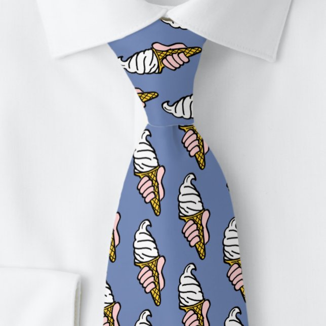 Corbata Diseño de cono de helado (Close up)