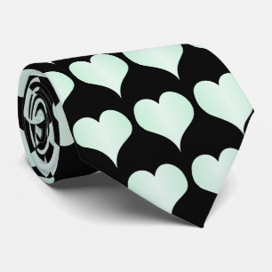 Corbata Diseño de Corazones de Menta