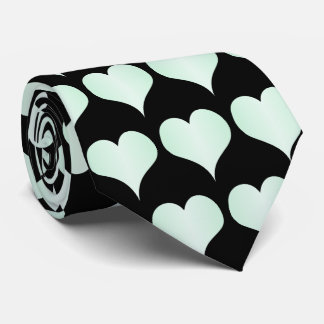 Corbata Diseño de Corazones de Menta