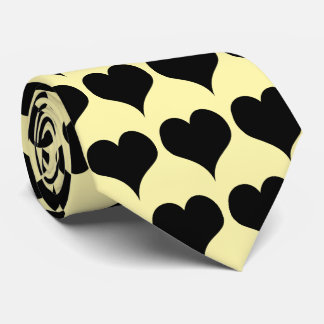 Corbata Diseño de Corazones Negros