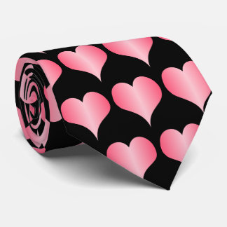 Corbata Diseño de Corazones Rosas