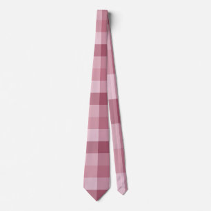 Corbata Diseño de Cuadro de Gingham Rosa