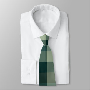 Corbata Diseño de cuadros de gingham verde