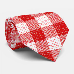 Corbata Diseño de Cuadros de Verificación Negrita Rojo y B