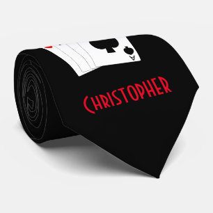 Corbata Diseño De Cuatro Ases De Cuello