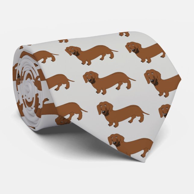 Corbata Diseño de Dachshund (Enrollado)