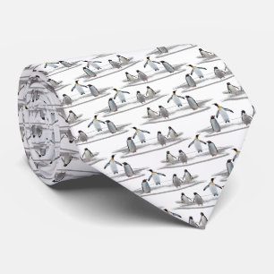 Corbata Diseño de doble cara de Fiesta Penguin Iceberg
