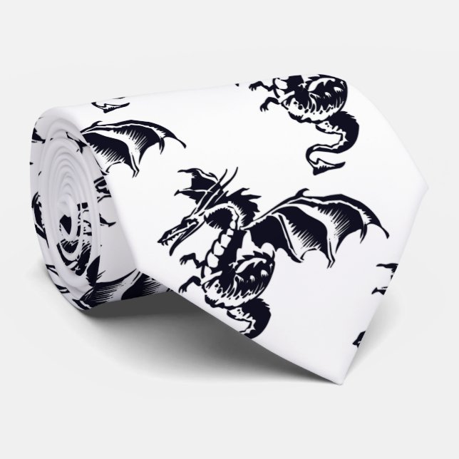 Corbata Diseño de Dragón Volador (Enrollado)