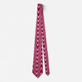 Corbata Diseño de estilo Chevron rosa y rojo oscuro