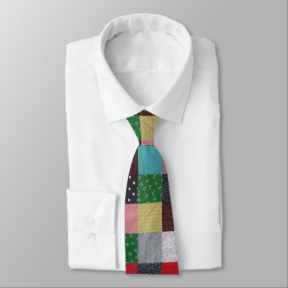 Corbata diseño de estilo vintage con mosaico de colores