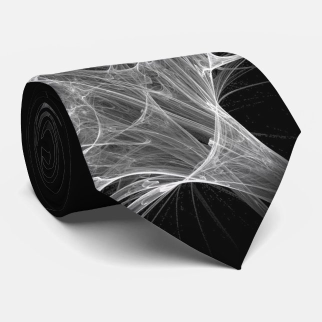Corbata Diseño de fractal de telaraña (Enrollado)
