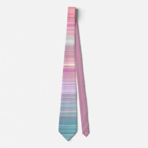 Corbata Diseño de franja de gradiente rosa azul pastel ele