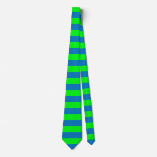 Corbata Diseño de franjas azules y verdes