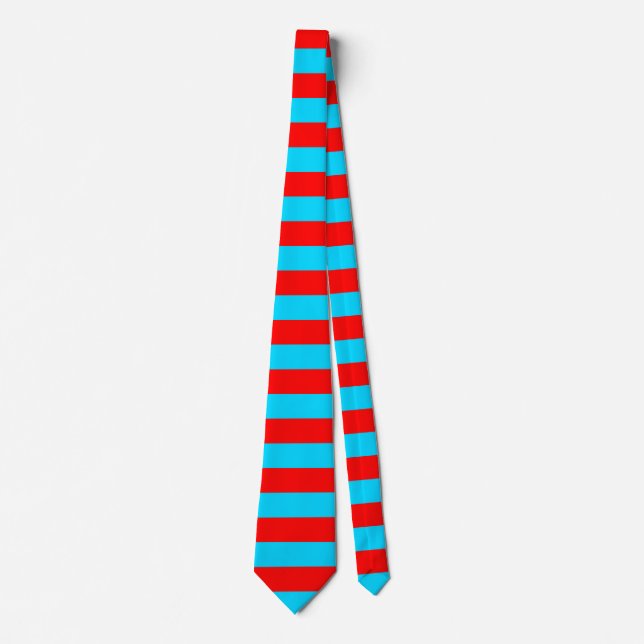 Corbata Diseño de franjas rojas y azules (Anverso)