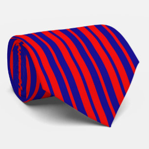 Corbata Diseño de franjas rojas y azules