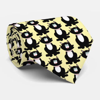 Corbata Diseño de gato negro