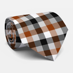 Corbata Diseño de Gingham Black Twill Gingham