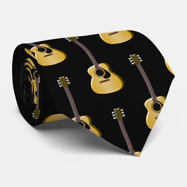 Corbata Diseño de guitarra acústica (Enrollado)