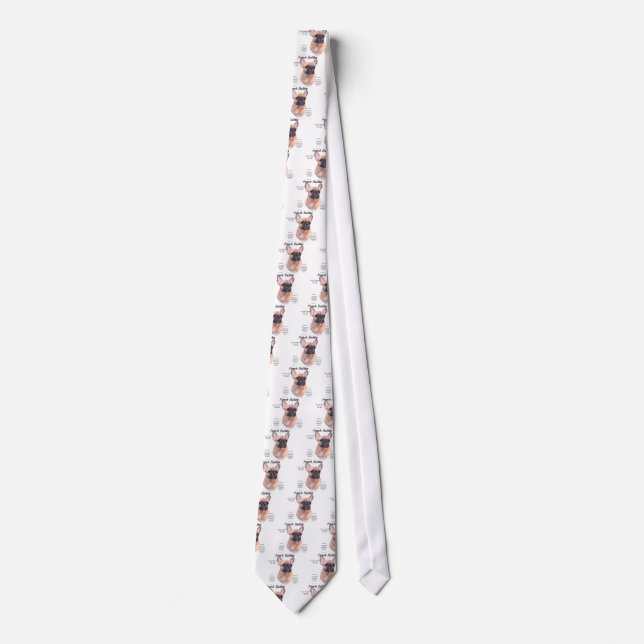 Corbata Diseño de historia del Bulldog francés (Anverso)