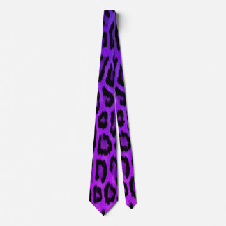 Corbata Diseño de impresión de leopardo púrpura