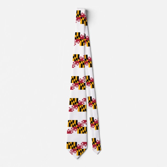 Corbata Diseño de la bandera del estado de Maryland (Anverso)