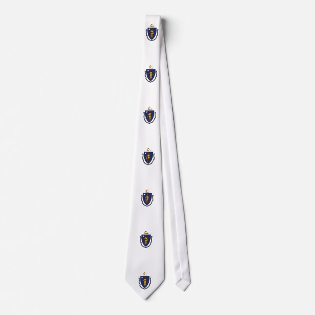 Corbata Diseño de la bandera del estado de Massachusetts (Anverso)