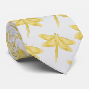 Corbata Diseño de libélula dorada