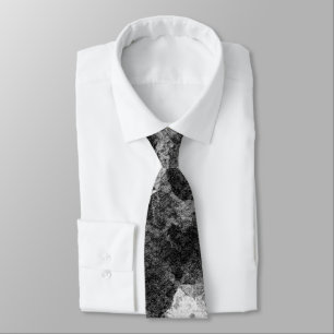 Corbata diseño de mármol negro abstracto grunge oscuro