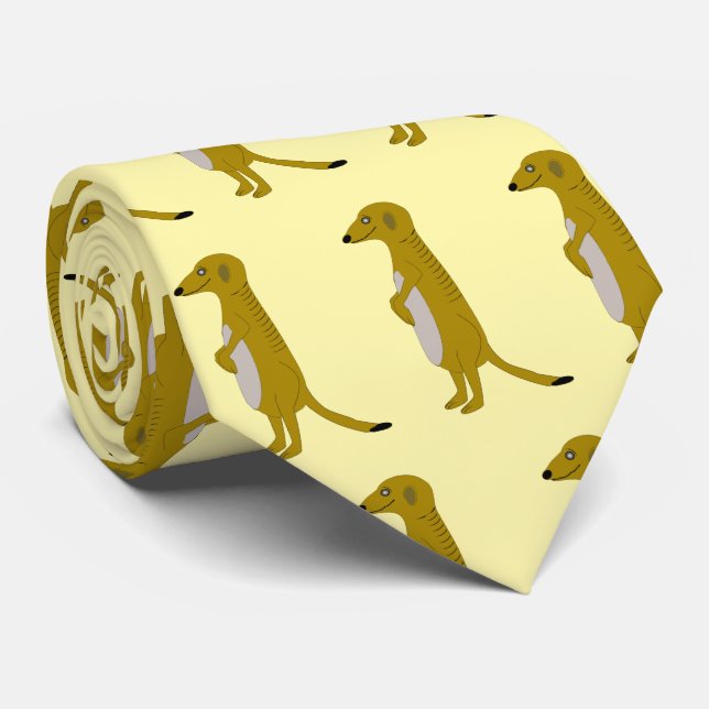 Corbata Diseño de Meerkat (Enrollado)