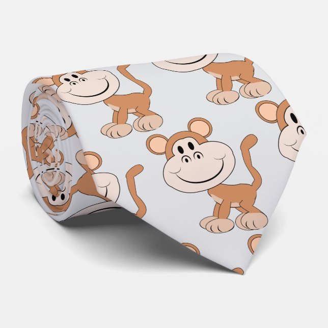 Corbata Diseño de mono (Enrollado)