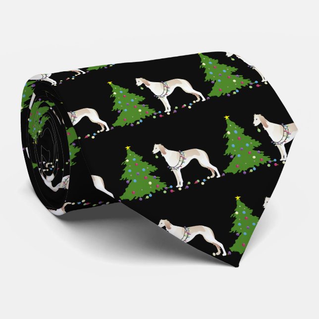 Corbata Diseño de Navidades Saluki (Enrollado)
