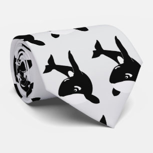 Corbata Diseño de orca asesina